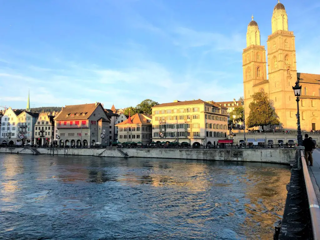 Zurich Old Town, along the Limmat river