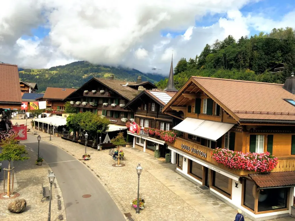 The luxurious Gstaad; Golden Pass Train 