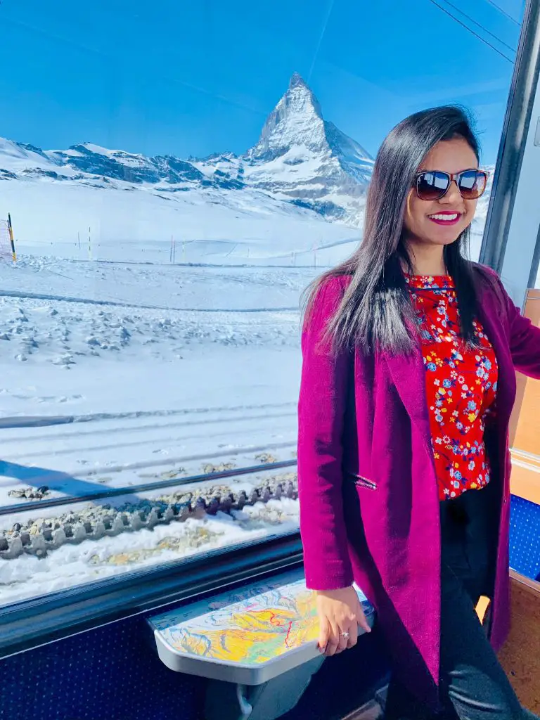 Gornergrat train during the winter