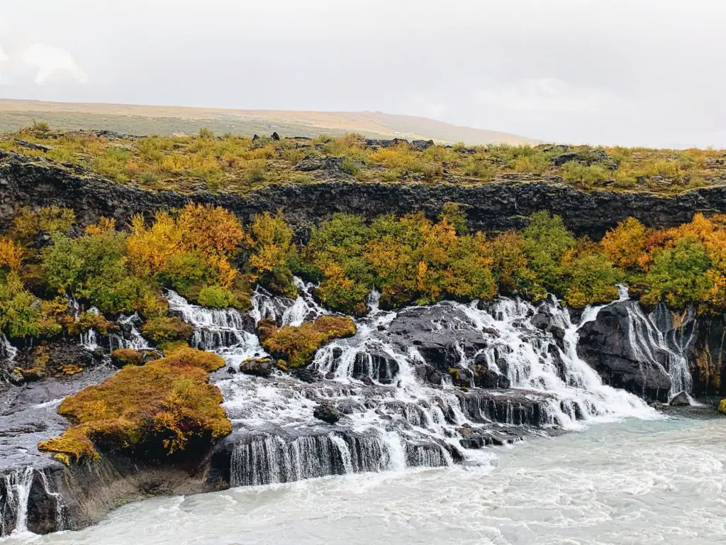 One of the most beautiful waterfalls in Iceland - Hraunfossar