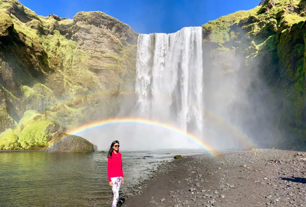 Skógafoss - Iceland waterfall with rainbow