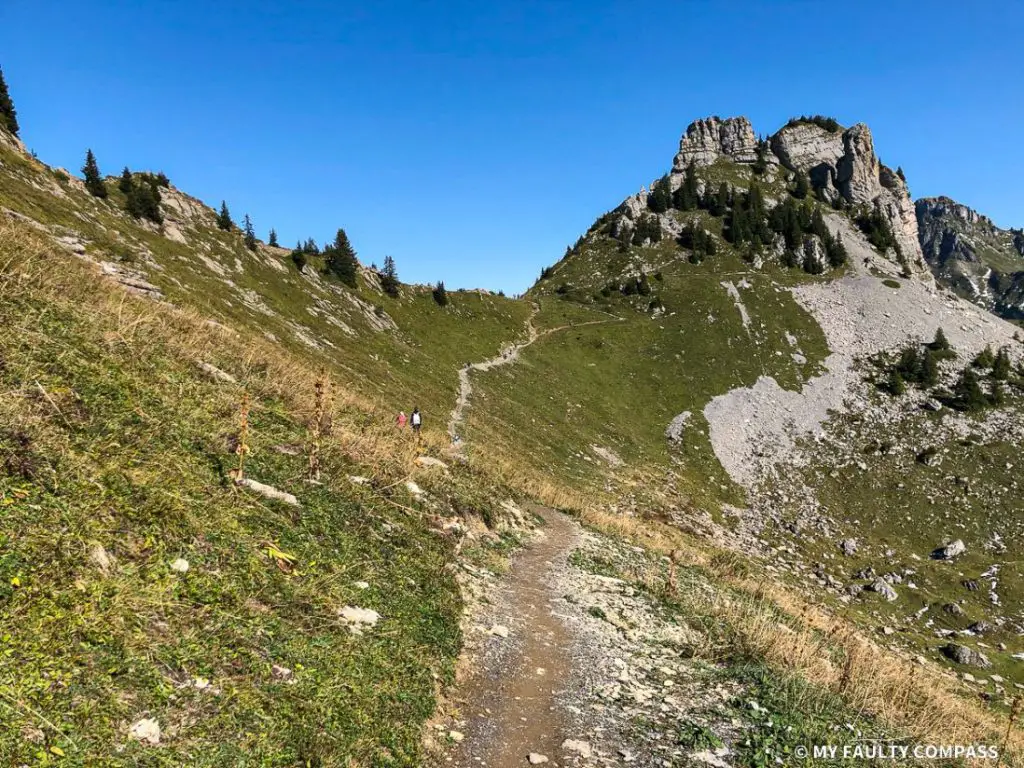 There are several hiking trails at Schynige Platte