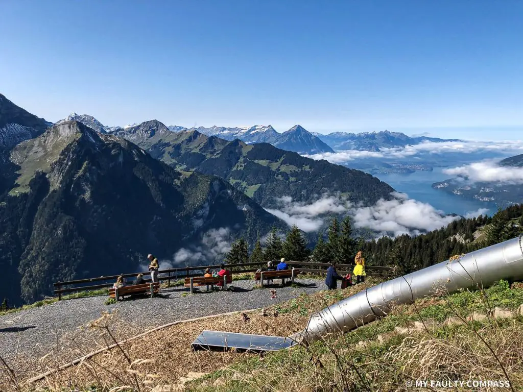 One of the many viewing platforms on Schynige Platte