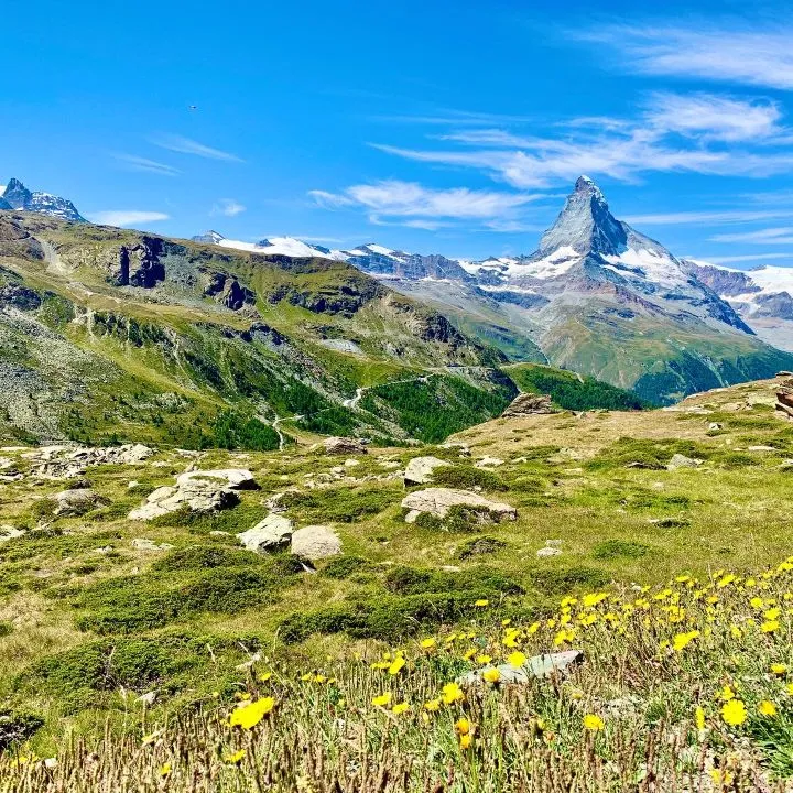 Along the Zermatt 5 lakes hike