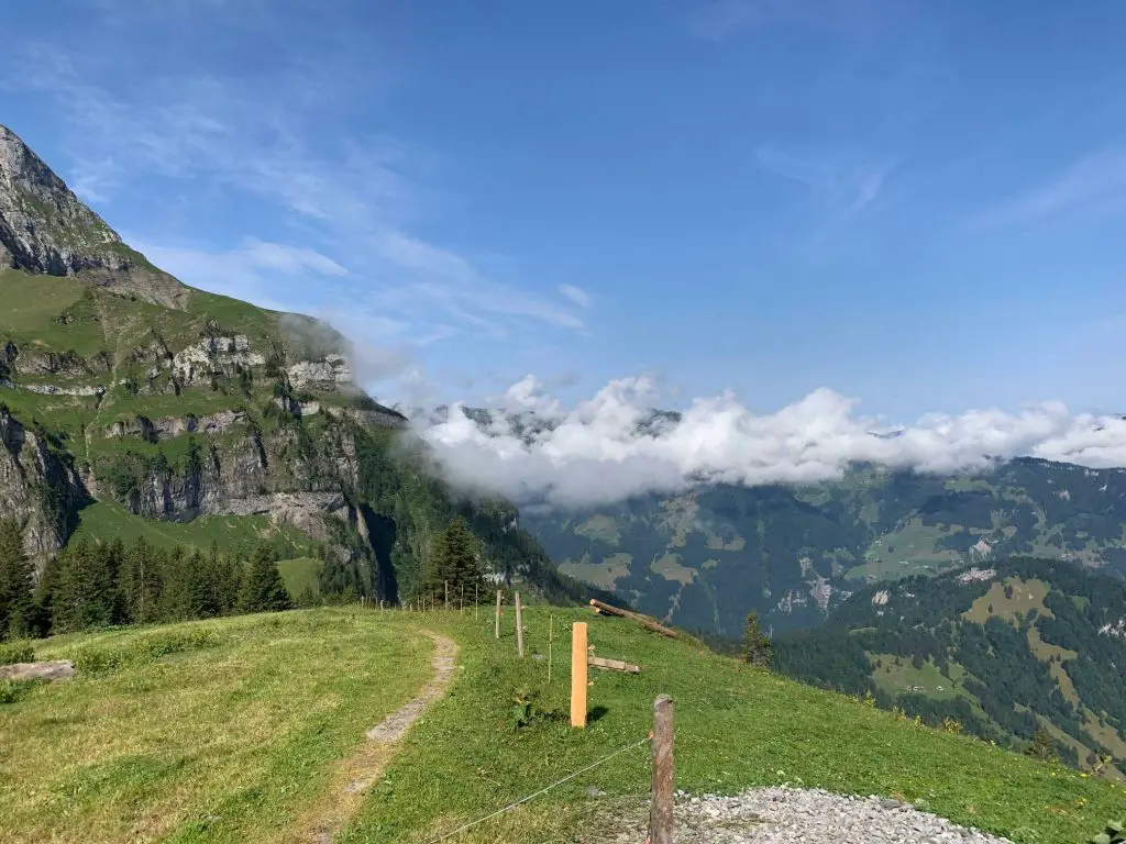 The view that greets you at Chrüzhütte 